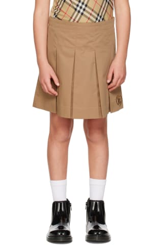 Burberry Kids Beige Monogram Skirt