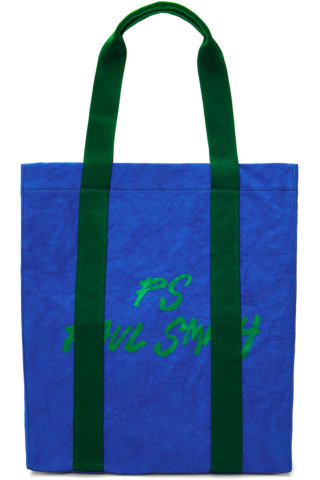 PS by 폴 스미스 Paul Smith Blue Paper Crinkle Tote