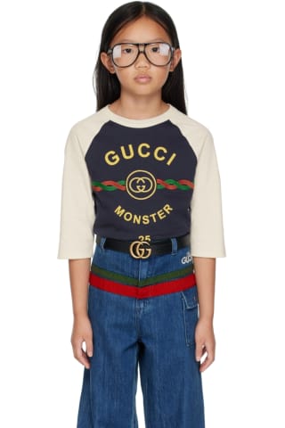 Gucci Kids Navy Logo T-Shirt