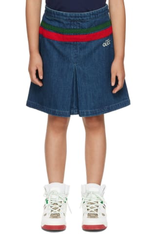 Kids Indigo Original Gucci Skirt