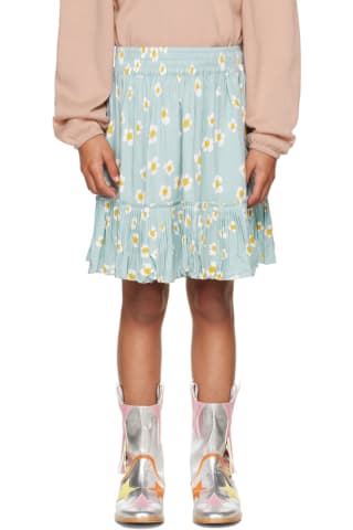 Stella McCartney Kids Blue Daisy Print Skirt