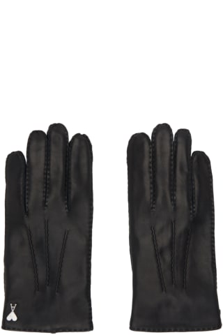 아미 AMI Alexandre Mattiussi Black Hardware Gloves