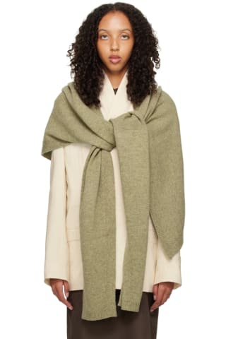 LEMAIRE Green Wrap Scarf,Meadow