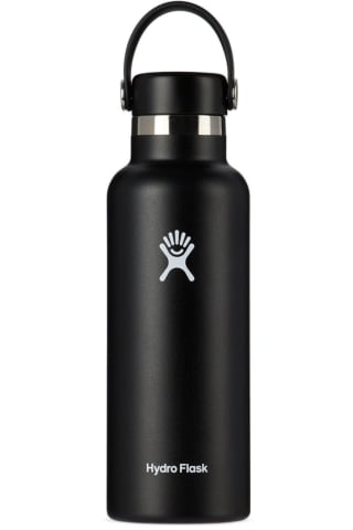 Hydro Flask Black Standard Mouth Bottle, 18 oz