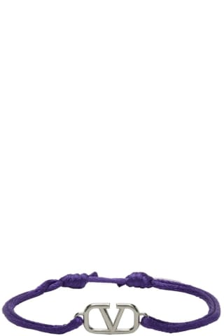 발렌티노 Valentino Purple V-Logo Bracelet,Indian violet