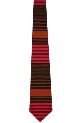 Anna Sui   Orange Stripe Tie,Orange multi