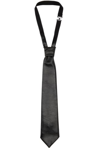 Anna Sui   Black Faux-Leather Tie