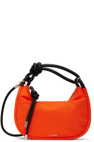 가니 바게트백 GANNI Orange Knot Baguette Bag,Orangeade