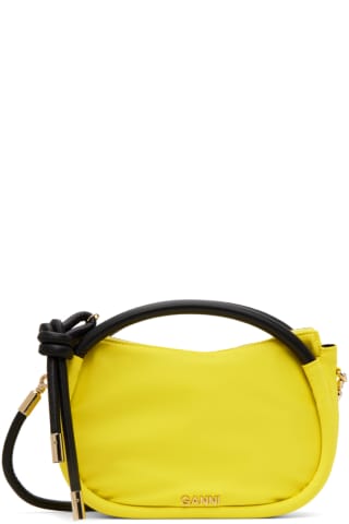 가니 미니 노트백 GANNI Yellow Mini Knot Bag,Blazing yellow