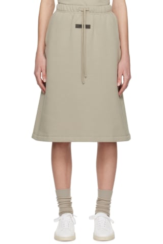 피어오브갓 에센셜 스커트 Essentials Gray Drawstring Midi Skirt,Seal, image