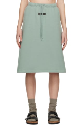 피어오브갓 에센셜 스커트 Essentials Blue Drawstring Midi Skirt,Sycamore, image