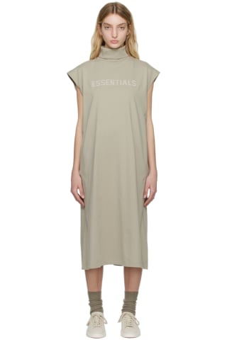 피어오브갓 에센셜 민소매 원피스 Essentials Gray Sleeveless Midi Dress,Seal, image