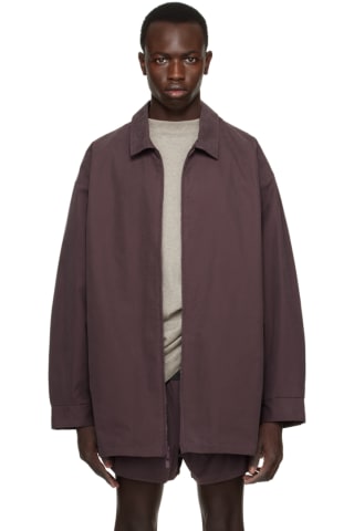 피어오브갓 에센셜 자켓 Essentials Purple Zip Jacket,Plum, image