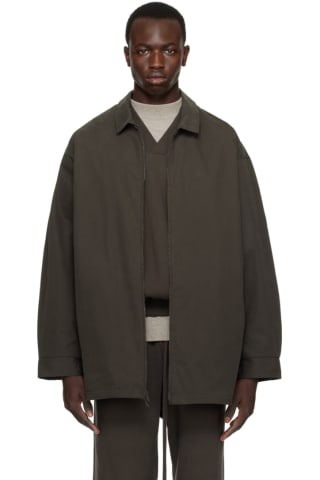 피어오브갓 에센셜 자켓 Essentials Gray Zip Jacket,Off-black, image