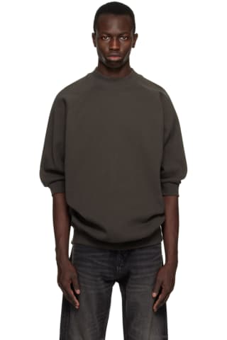 피어오브갓 에센셜 맨투맨 Essentials Gray Raglan Sweatshirt,Off-black, image