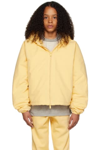 피어오프갓 에센셜 키즈 재킷 Essentials Kids Yellow Full Zip Jacket,Light tuscanrnrnModel measures 56