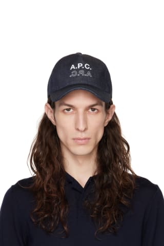 아페쎄 남성 모자 볼캡 A.P.C. Navy Eden Fearless Cap,Indigo, image