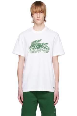 Lacoste White Printed T-Shirt