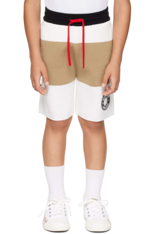 Burberry Kids Off-White Striped Shorts