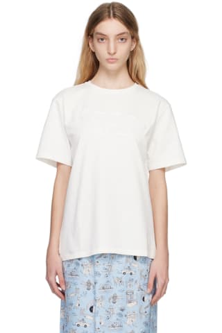 메종 키츠네 Maison Kitsune Off-White Contour Fox Patch T-Shirt