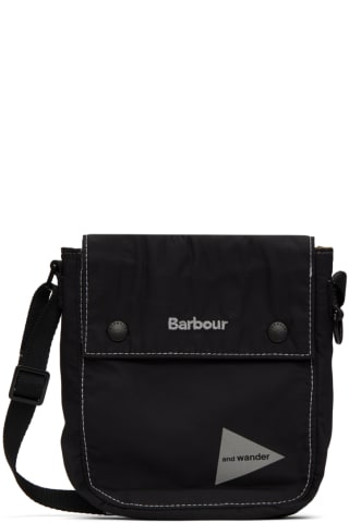 바버 Barbour Black and wander Edition Messenger Bag,Black, image