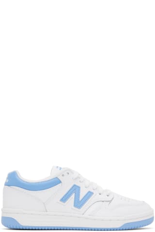 뉴발란스 480 스니커즈 여성용 New Balance White &amp; Blue 480 Sneakers,Team Carolina, image