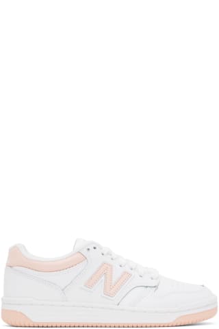 뉴발란스 480 스니커즈 여성용 New Balance White &amp; Pink 480 Sneakers,Pink, image