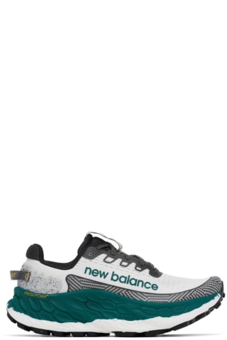 뉴발란스 New Balance White & Green Trail More v3 Sneakers,Reflection with vintage teal, image