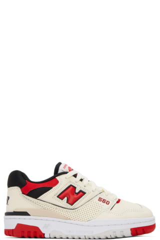 뉴발란스 New Balance Beige & Red 550 Sneakers,Sea salt