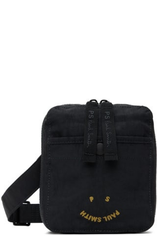 PS by 폴 스미스 Paul Smith Black Embroidered Bag,Black, image