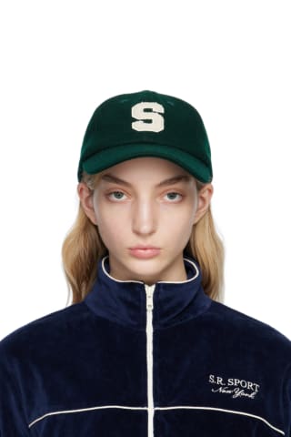 스포티 앤 리치 여성 모자 볼캡 Sporty &amp; Rich Green S Cap,Ecru