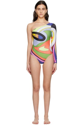 모스키노 원피스 수영복 Moschino Multicolor Abstract One-Piece Swimsuit