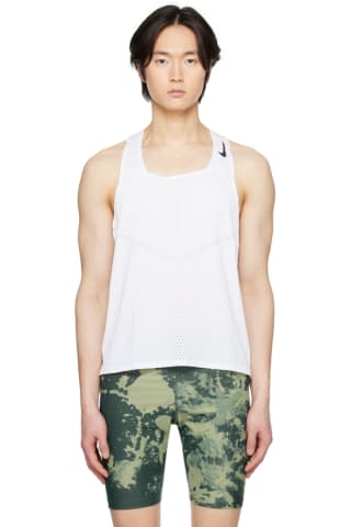 Nike White AeroSwift Tank Top