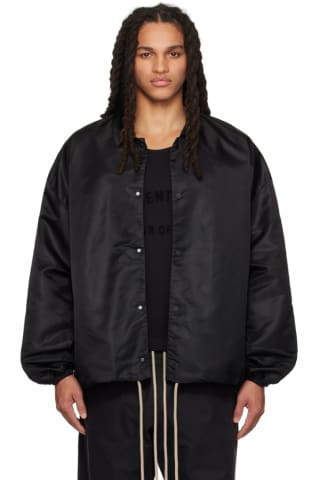 피어오브갓 에센셜 자켓 Essentials Black Drawstring Jacket,Jet black, image