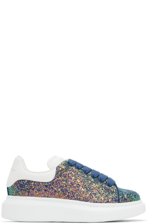 Alexander McQueen Kids Multicolor Glitter Oversized Sneakers