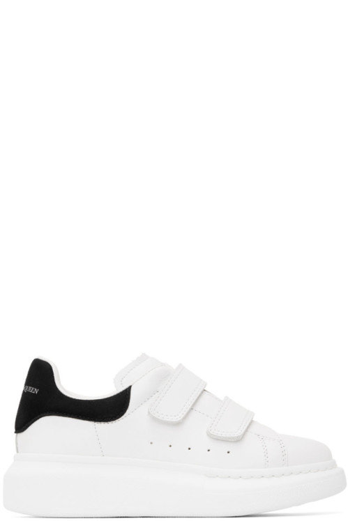 Alexander McQueen Kids White & Black Oversized Velcro Sneakers