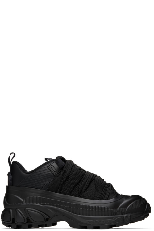 버버리 Burberry Black Arthur Sneakers,Black,image