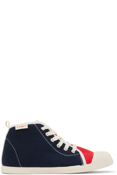 TINYCOTTONS Kids Navy Color Block Sneakers