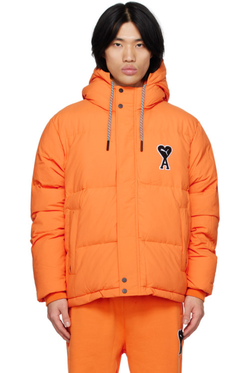 AMI Paris Orange Puma Edition Puffer Jacket,Jaffa orange, image
