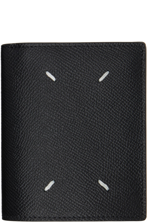 메종 마르지엘라 Maison Margiela Black Calfskin Wallet,Black,image
