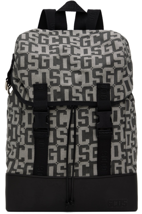 GCDS Black Monogram Backpack