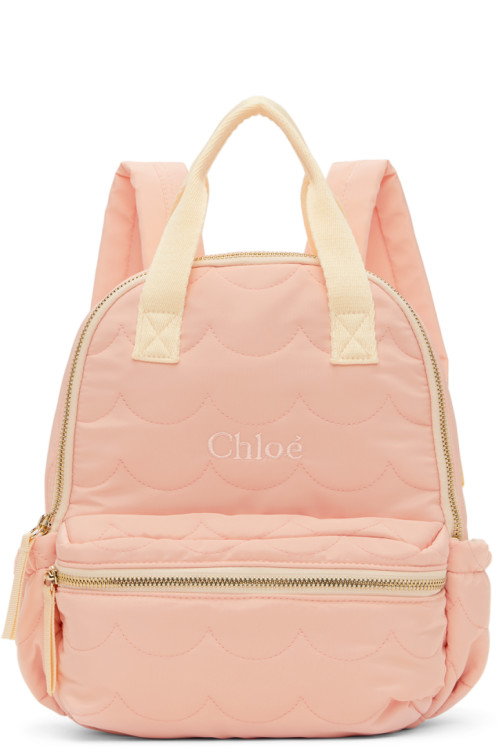 Chloe Kids Pink Quilted Backpack