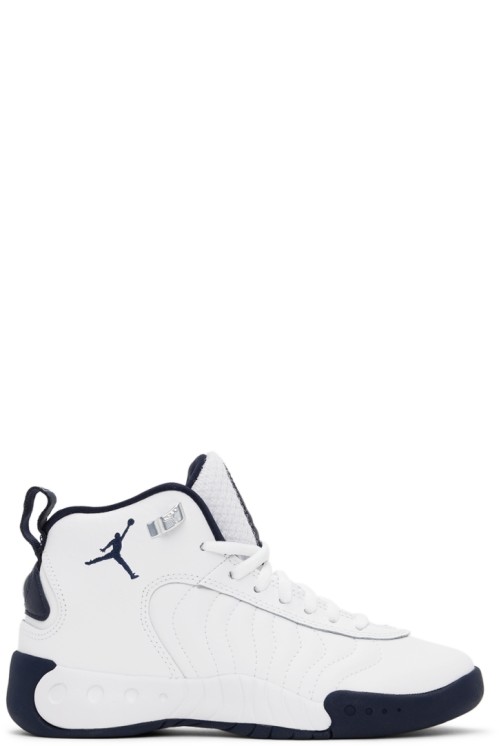 Nike Jordan Kids White & Navy Jumpman Pro Big Kids Sneakers