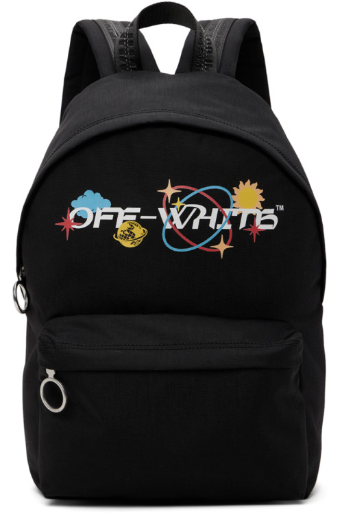 Off-White Kids Black Planets Backpack