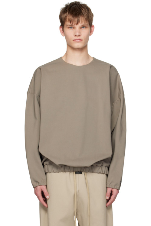 Fear of God Taupe Embossed Sweatshirt,Dusty concrete, image