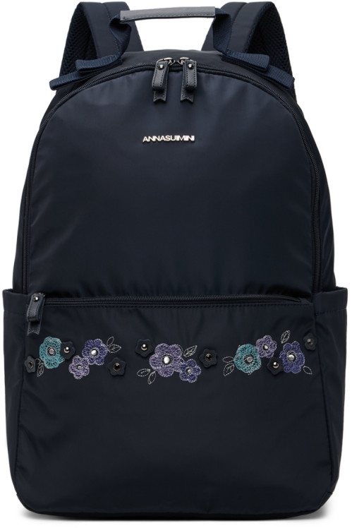 ANNA SUI MINI Kids Navy Mothers Backpack