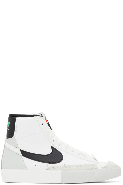 Nike Kids White & Gray Blazer Mid 77 SE Big Kids Sneakers