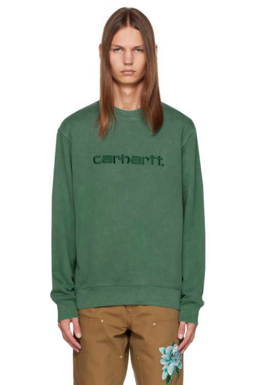 칼하트 칼하트WIP Carhartt Work In Progress Green Duster Sweatshirt,Discovery Green