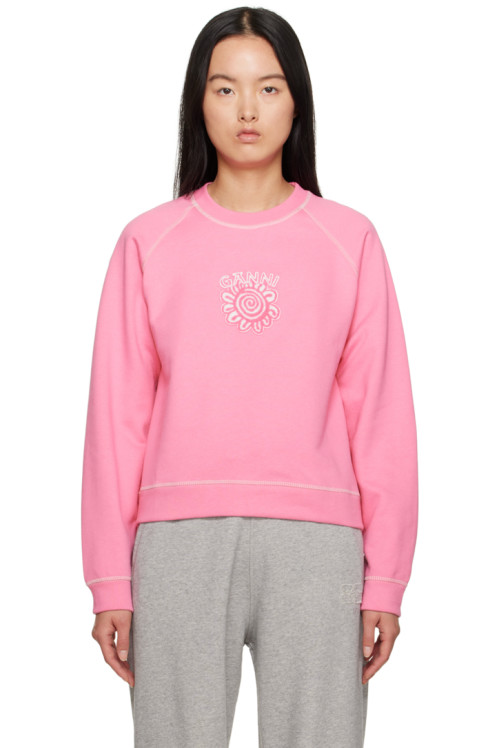 GANNI Pink Isoli Sweatshirt,Wild orchid, image