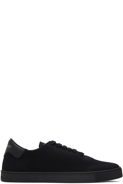 버버리 Burberry Black Check Sneakers,Black,image